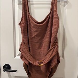 Old Navy Brown One Piece Swimsuit